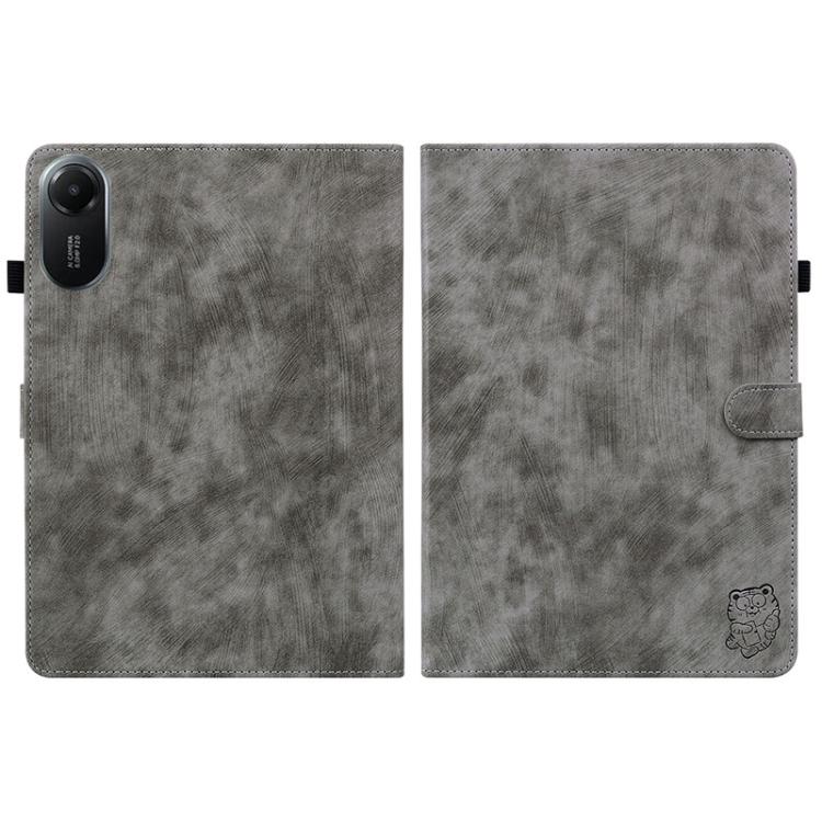 For Redmi Pad 2 / Redmi Pad SE 11 2025 Tiger Pattern Flip Leather Tablet Case(Grey) - Image 3