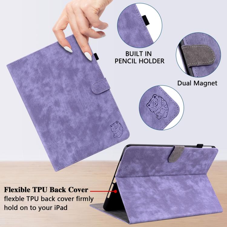 For Redmi Pad 2 / Redmi Pad SE 11 2025 Tiger Pattern Flip Leather Tablet Case(Purple) - Image 6