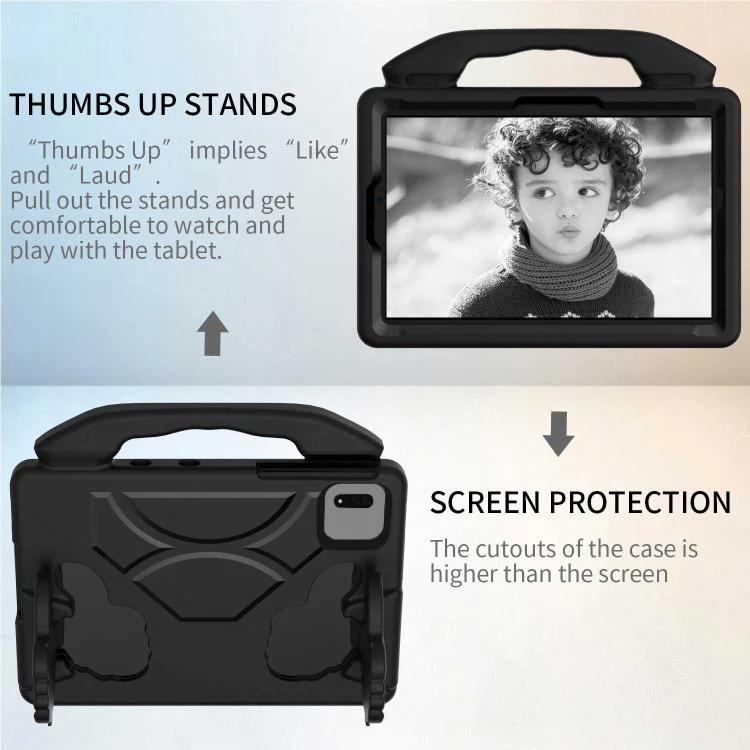 For Redmi Pad 2 / SE 11 2025 Thumb Bracket EVA Shockproof Tablet Case(Black) - Image 6