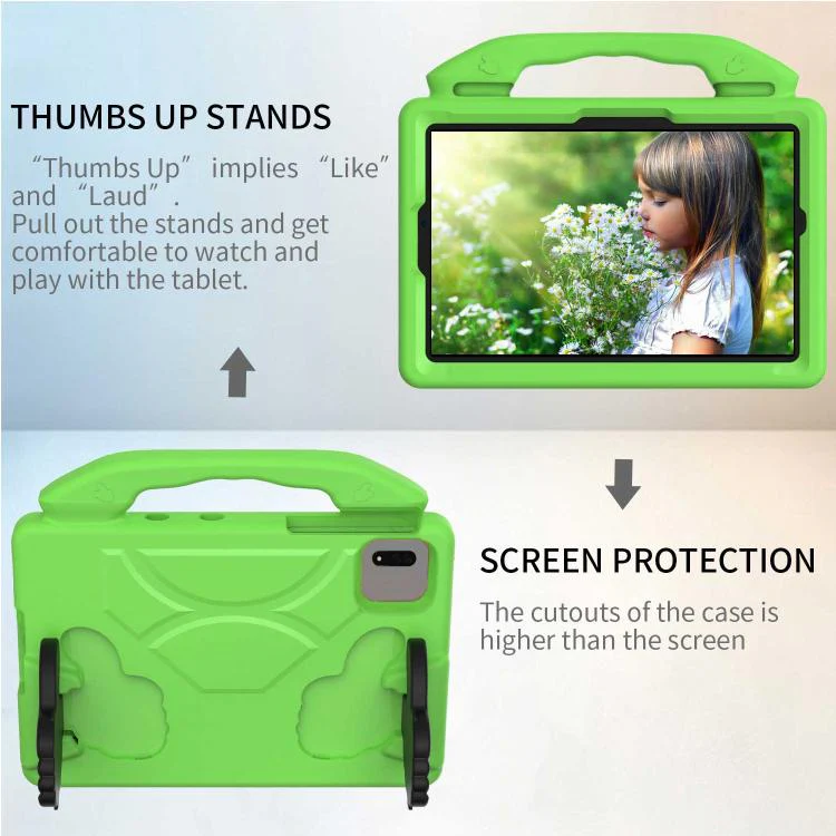 For Redmi Pad 2 / SE 11 2025 Thumb Bracket EVA Shockproof Tablet Case(Green) - Image 6