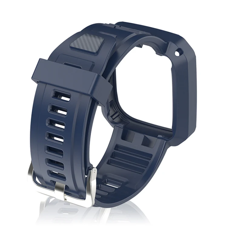 For Redmi Watch 3 Carbon Fiber Texture Integrated Silicone Watch Band(Dark Grey) - Image 2