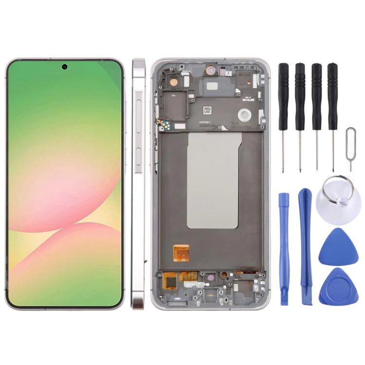 For Samsung Galaxy A56 SM-A566B 6.67 inch OLED LCD Screen Digitizer Full Assembly with Frame (Pink)