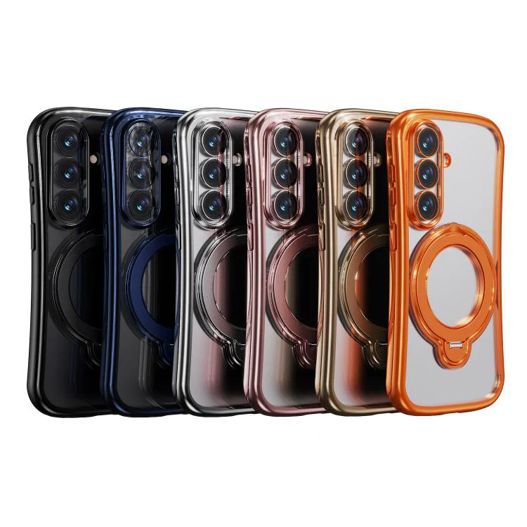 For Samsung Galaxy S26 5G 360 Degree Rotation Holder Magnetic Electroplated Phone Case(Dark Blue) - Image 7