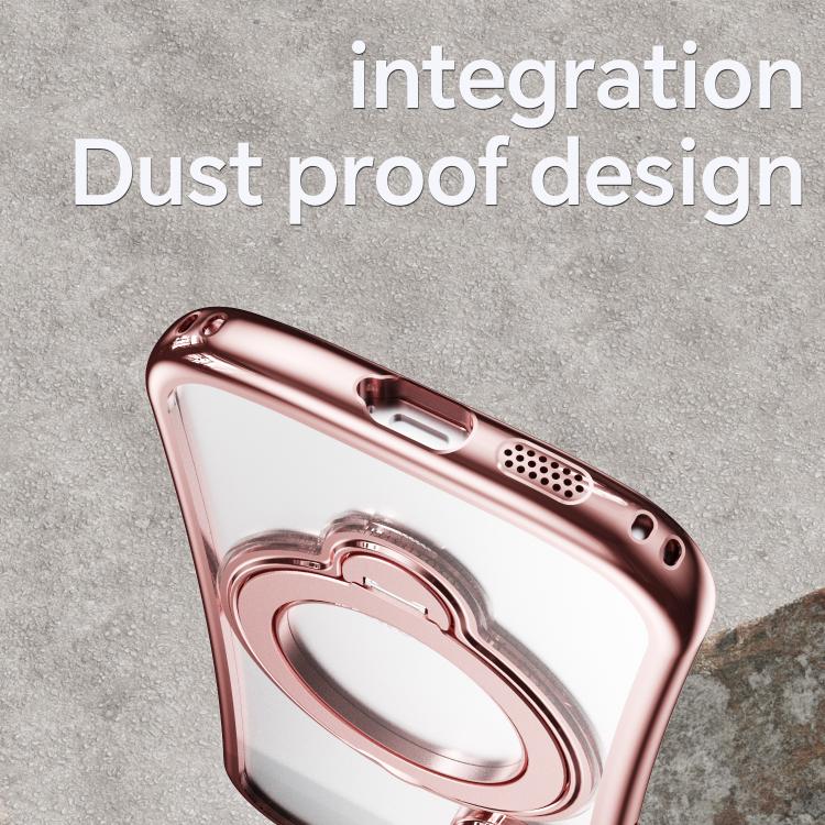 For Samsung Galaxy S26 5G 360 Degree Rotation Holder Magnetic Electroplated Phone Case(Pink) - Image 5