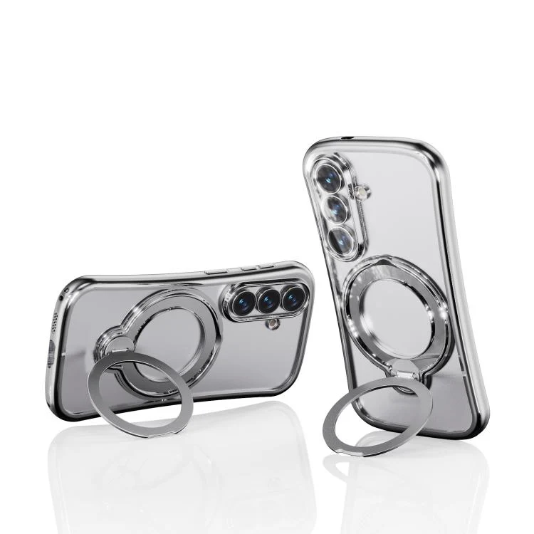 For Samsung Galaxy S26+ 5G 360 Degree Rotation Holder Magnetic Electroplated Phone Case(Silver) - Image 6
