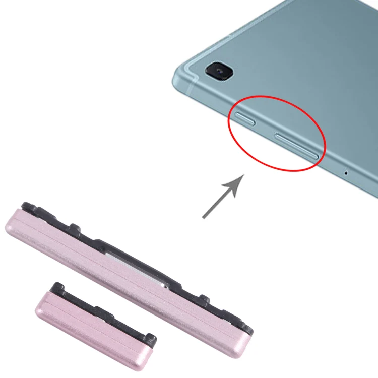 For Samsung Galaxy Tab S6 Lite SM-P610/P615 1set Original Power Button + Volume Control Button (Pink) - Image 4