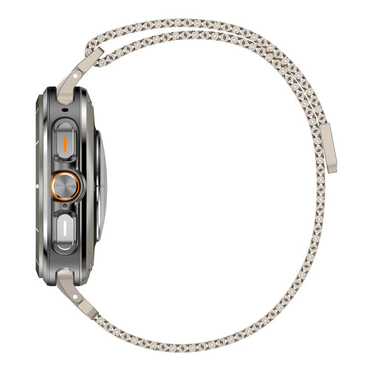 For Samsung Galaxy Watch Ultra 2025 / Ultra 47mm Vibrant Style Thick Mesh Milanese Magnetic Watch Band(Titanium) - Image 6