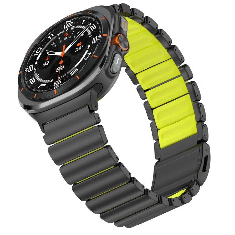 For Samsung Galaxy Watch Ultra 47mm / Ultra 2025 Norman Magnetic Buckle Titanium Metal Watch Band(Black Green) - Image 2