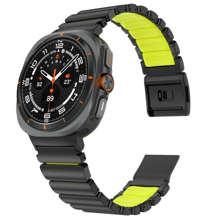 For Samsung Galaxy Watch Ultra 47mm / Ultra 2025 Norman Magnetic Buckle Titanium Metal Watch Band(Black Green) - Image 3