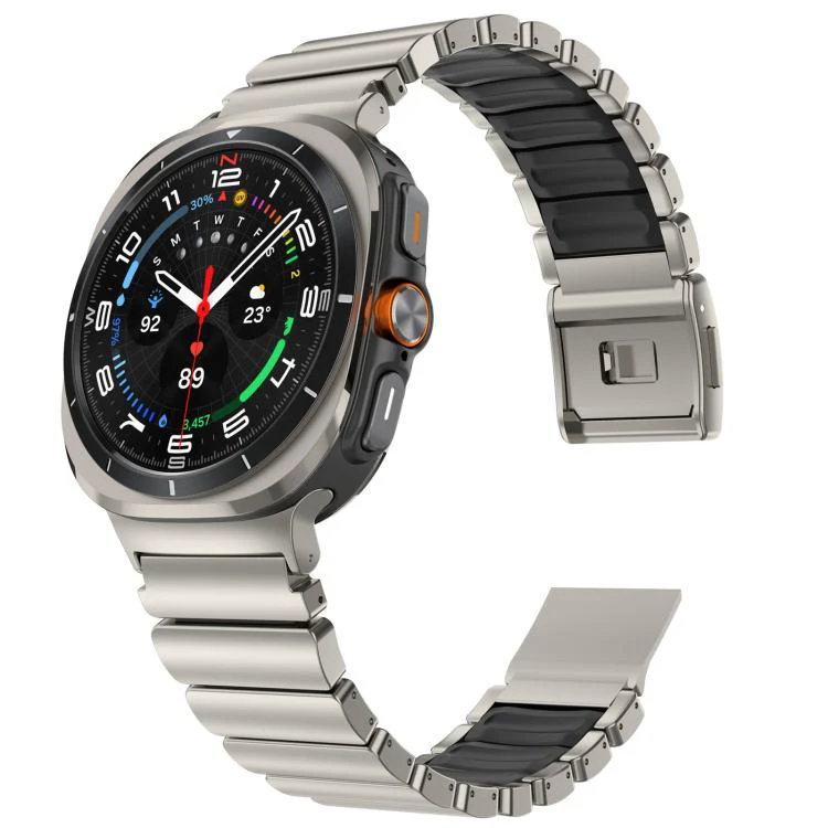 For Samsung Galaxy Watch Ultra 47mm / Ultra 2025 Norman Magnetic Buckle Titanium Metal Watch Band(Titanium Black) - Image 3