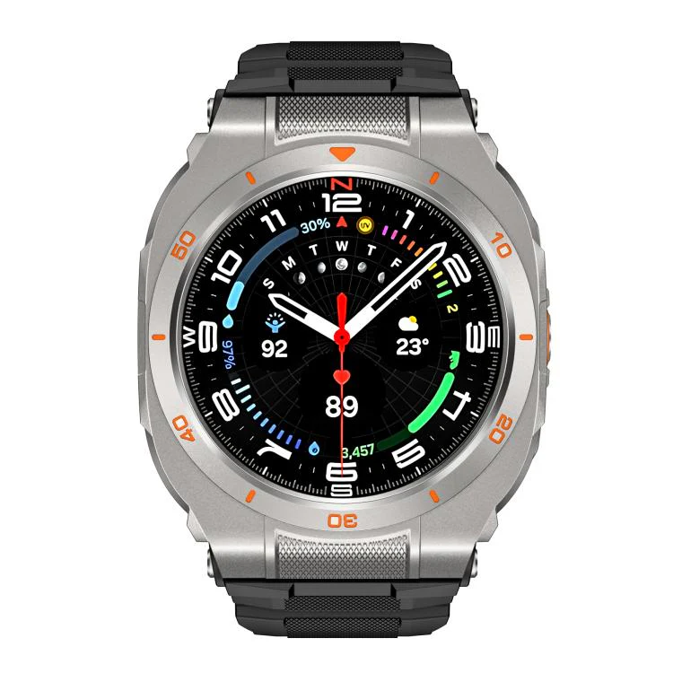 For Samsung Galaxy Watch Ultra / Ultra 2025 Vibrant Zinc Alloy Cover Integrated Silicone Watch Band(Titanium Black) - Image 3