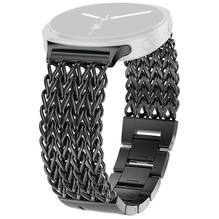 For Samsung Galaxy Watch Ultra / Ultra 2025 xDfind Herringbone Braided Stainless Steel Watch Band(Black) - Image 2