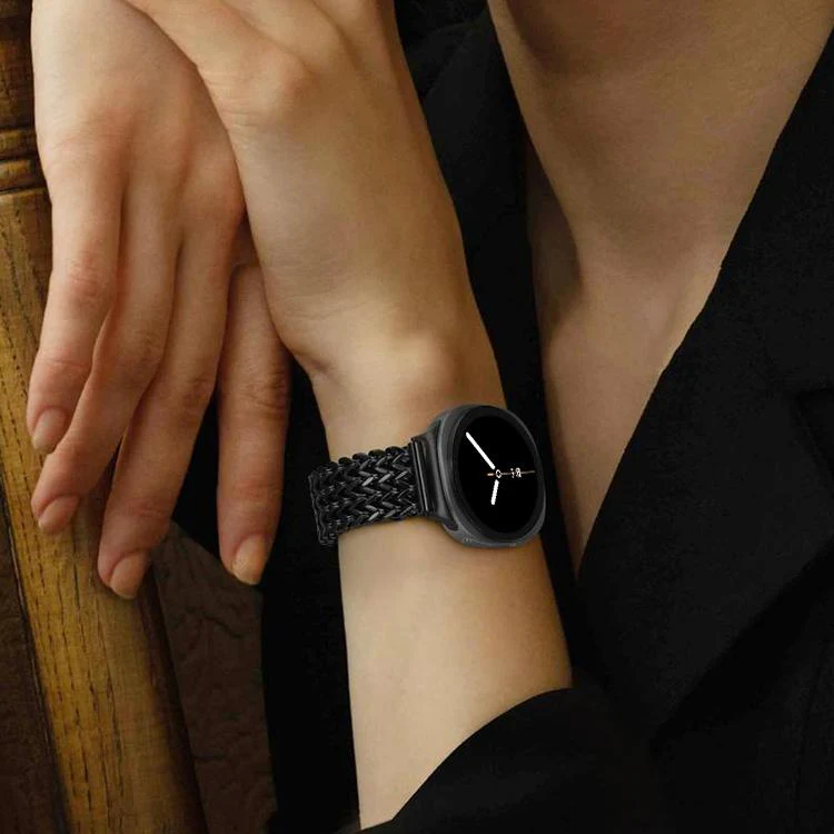 For Samsung Galaxy Watch Ultra / Ultra 2025 xDfind Herringbone Braided Stainless Steel Watch Band(Black) - Image 6