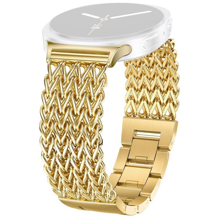 For Samsung Galaxy Watch Ultra / Ultra 2025 xDfind Herringbone Braided Stainless Steel Watch Band(Gold) - Image 2