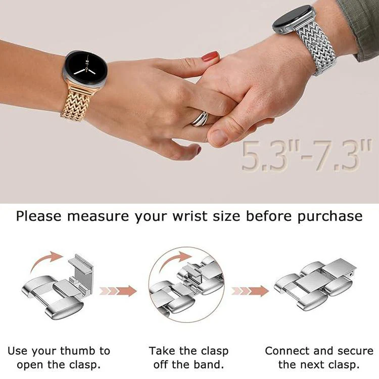 For Samsung Galaxy Watch Ultra / Ultra 2025 xDfind Herringbone Braided Stainless Steel Watch Band(Silver) - Image 3