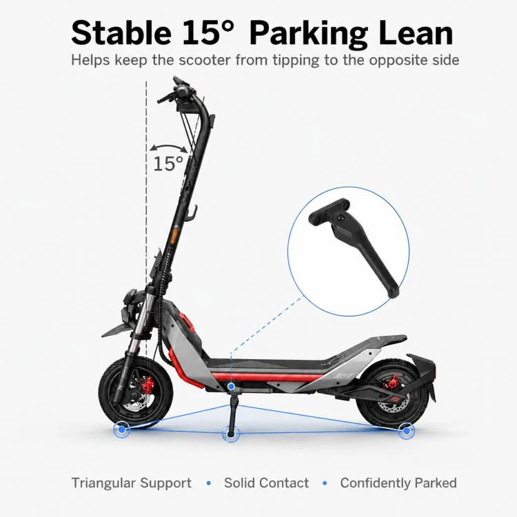 For Segway Ninebot ZT3 Scooter Kickstand Metal Side Support Parking Stand Foot Bracket Assembly(Black) - Image 5