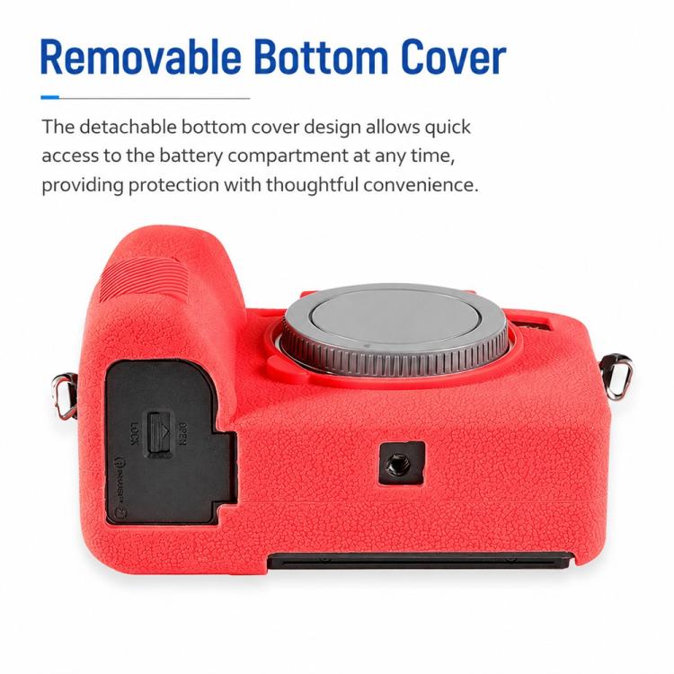 For Sony ILCE-1 / A1 / Alpha 1 Litchi Texture Soft Silicone Camera Protective Case(Black) - Image 4