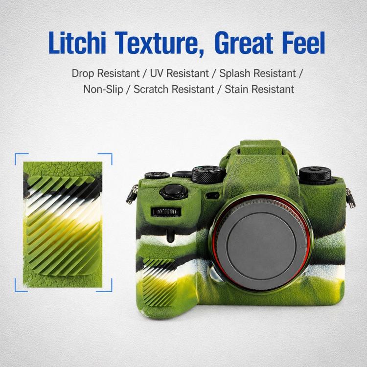 For Sony ILCE-1 / A1 / Alpha 1 Litchi Texture Soft Silicone Camera Protective Case(Red) - Image 5