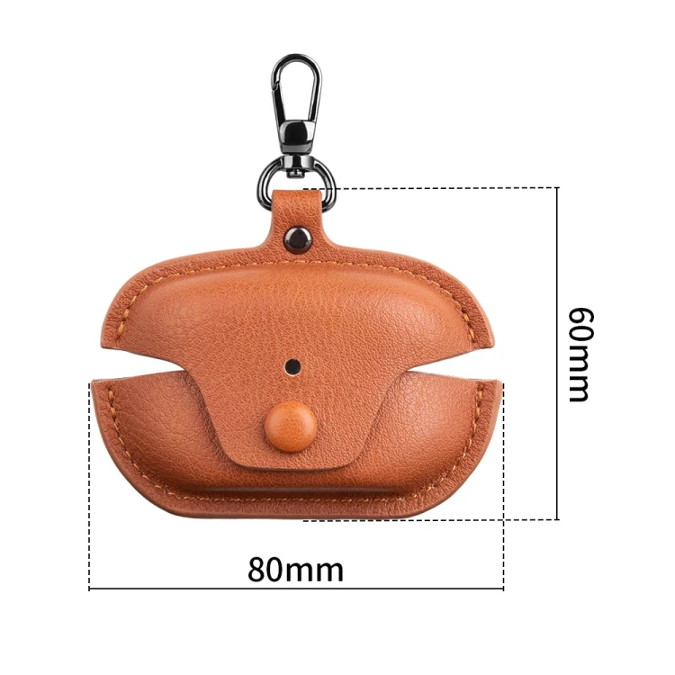 For Sony WF-1000XM5 Leather TWS Earphone Protective Case with Hook(Orange) - Image 3