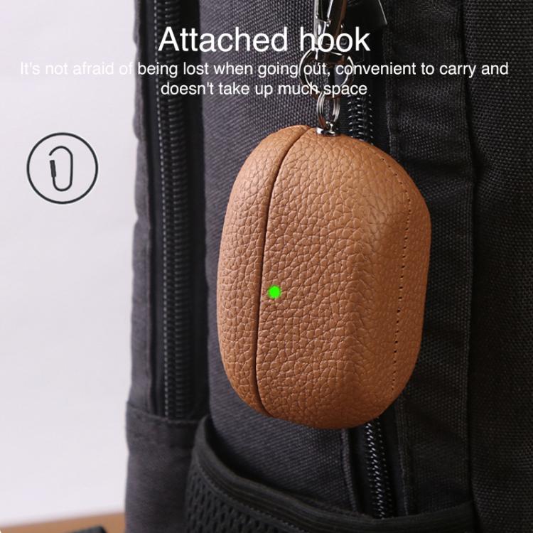 For Sony WF-1000XM5 Litchi Texture PU Earphones Case with Hook(Dark Blue) - Image 5