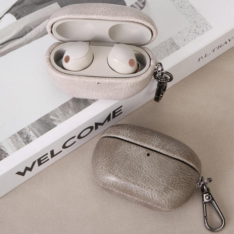 For Sony WF-1000XM5 Retro Crazy Horse Earphone Case(Brown) - Image 10