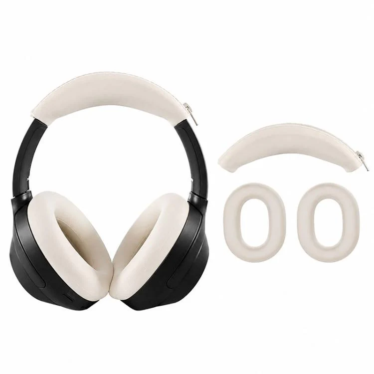 For Sony WH-1000XM3 / 1000XM4 XDcase 2 in 1 Soft Silicone Headset Protective Case(Beige)