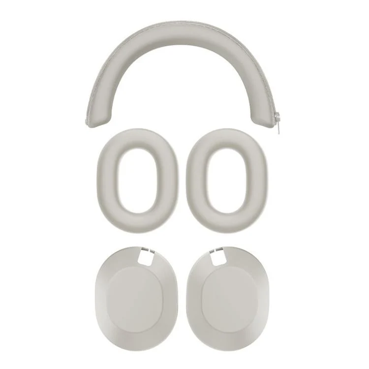 For Sony WH-1000XM6 XDcase 3 in 1 Soft Silicone Headset Protective Case(Beige) - Image 2