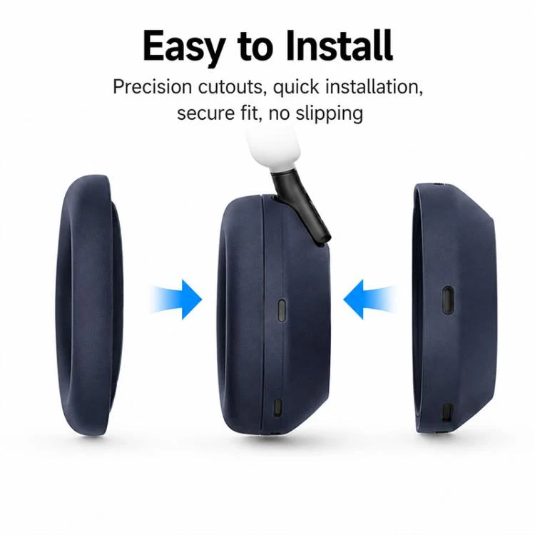 For Sony WH-1000XM6 XDcase 3 in 1 Soft Silicone Headset Protective Case(Black) - Image 5
