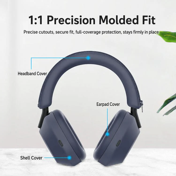 For Sony WH-1000XM6 XDcase 3 in 1 Soft Silicone Headset Protective Case(Black) - Image 6
