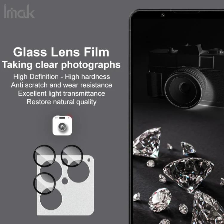 For Sony Xperia 1 VIII IMAK Metal Armor Premium Camera Lens Protector Film(Silver) - Image 4