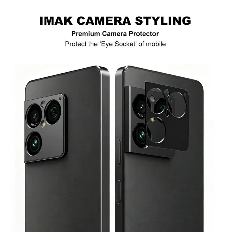 For Sony Xperia 1 VIII IMAK Metal Camera Lens Protector Cover(Black) - Image 2
