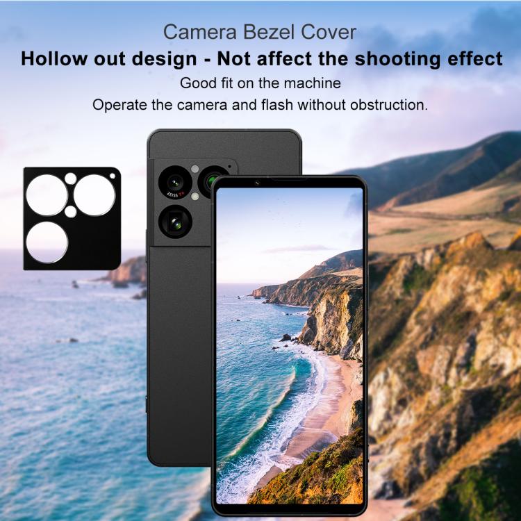 For Sony Xperia 1 VIII IMAK Metal Camera Lens Protector Cover(Black) - Image 5