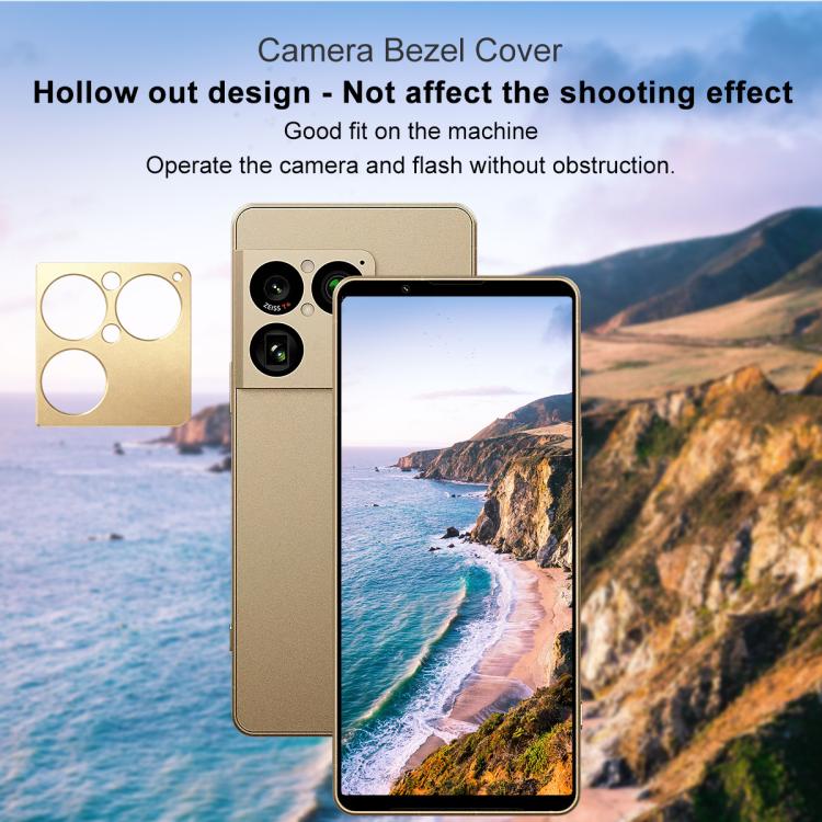 For Sony Xperia 1 VIII IMAK Metal Camera Lens Protector Cover(Gold) - Image 5