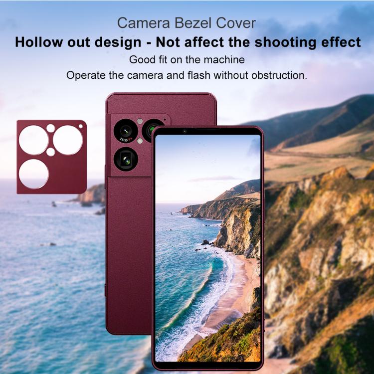 For Sony Xperia 1 VIII IMAK Metal Camera Lens Protector Cover(Red) - Image 5