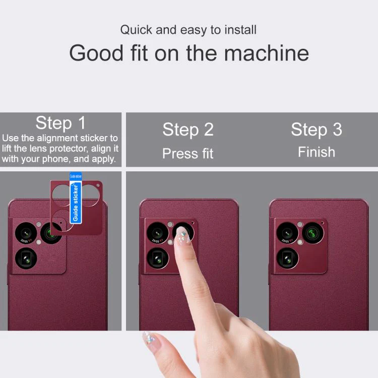 For Sony Xperia 1 VIII IMAK Metal Camera Lens Protector Cover(Red) - Image 6