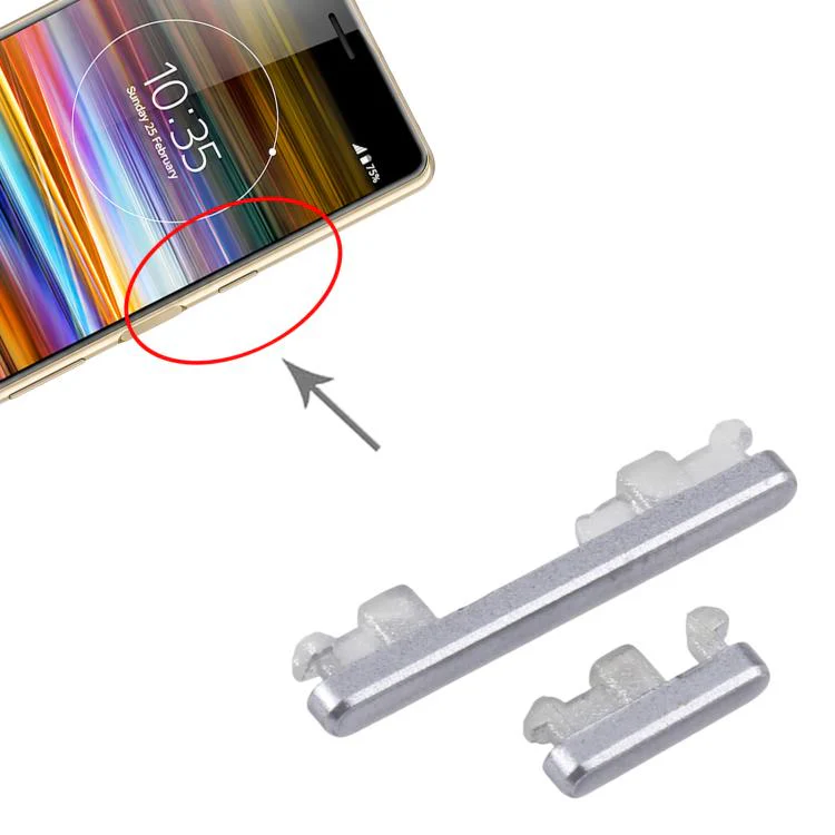 For Sony Xperia L3 Original Power Button and Volume Control Button (Silver) - Image 4