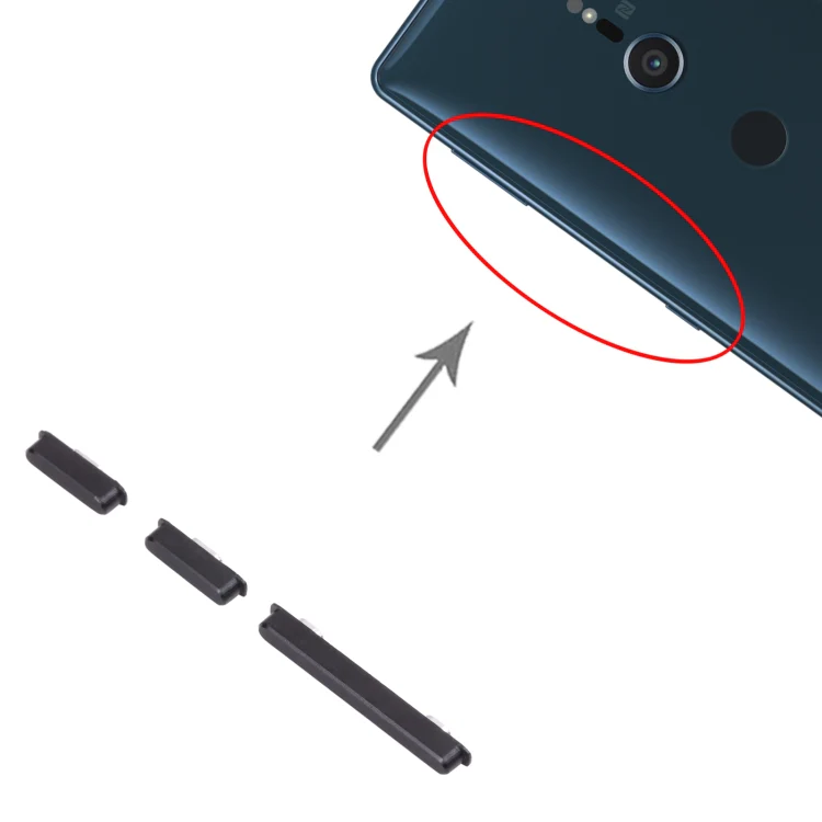 For Sony Xperia XZ2 Compact Power Button and Volume Control Button (Black) - Image 4