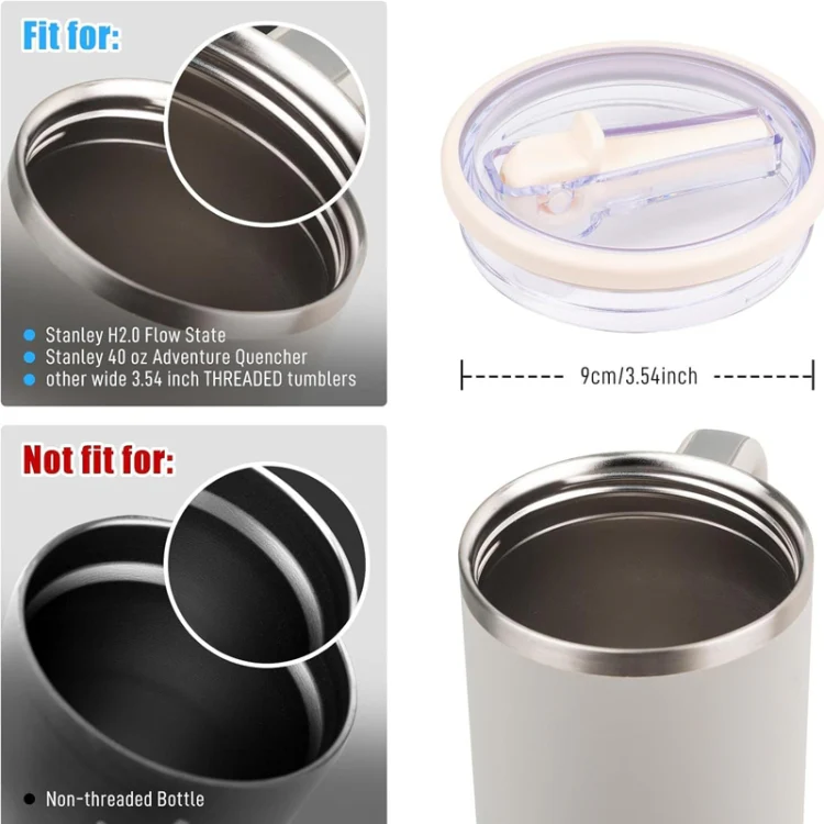 For Stanley 40oz Adventure Quencher Transparent Straw Lid Replacement Parts, Spec: Rose Red - Image 4