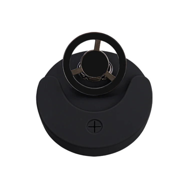 For Stanley 40oz Tumbler Cup Leak-proof Silicone Lid with Magnetic Phone Holder(Black)