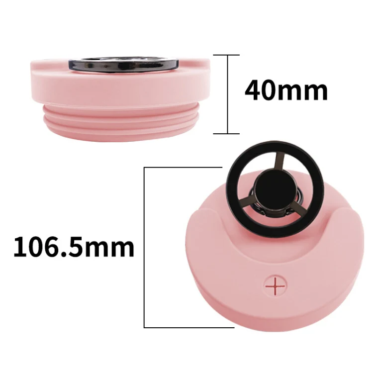 For Stanley 40oz Tumbler Cup Leak-proof Silicone Lid with Magnetic Phone Holder(Gray) - Image 7