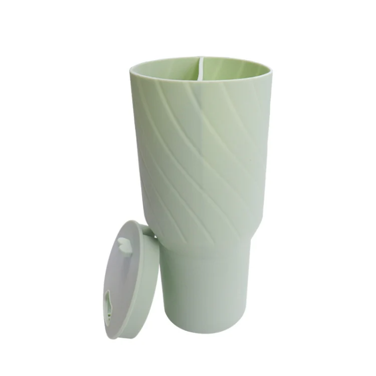 For Stanley Cup 2-divided Silicone Liner Compartment Cup, Size: 40oz(Green)