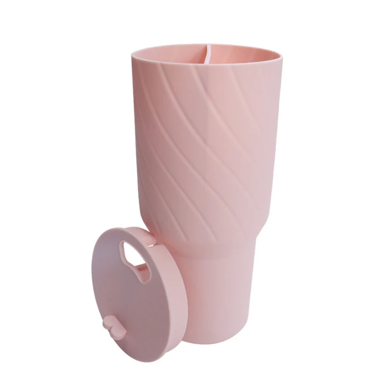For Stanley Cup 2-divided Silicone Liner Compartment Cup, Size: 40oz(Pink)