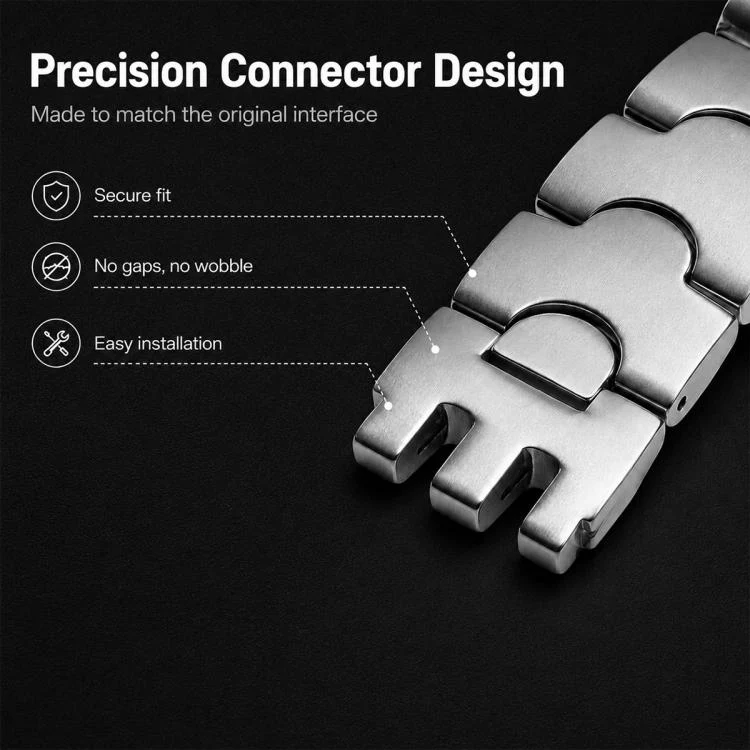 For Swatch 19mm xDfind Crescent-shaped Convex Mouth Steel Watch Band(Black) - Image 3