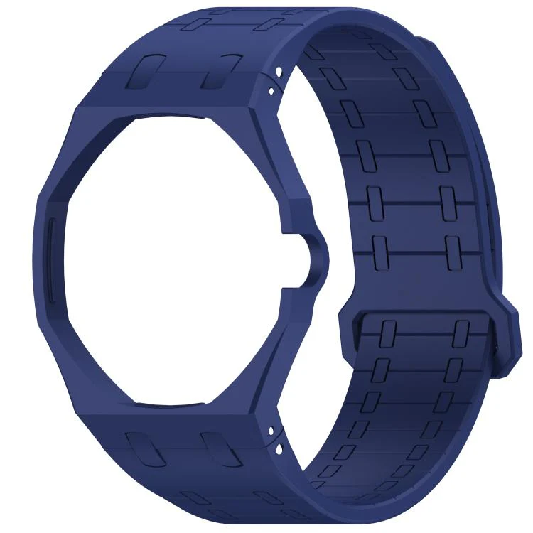 For Swatch Royal Pop Integrated Three O Clock Side Magnetic Silicone Watch Band(Dark Blue) - Image 2