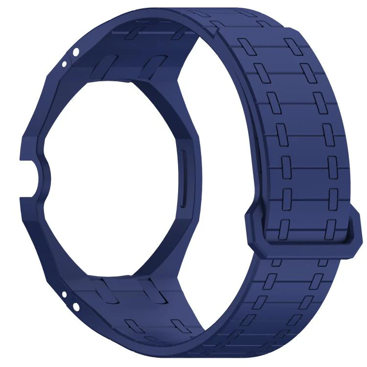 For Swatch Royal Pop Integrated Three O Clock Side Magnetic Silicone Watch Band(Dark Blue) - Image 4