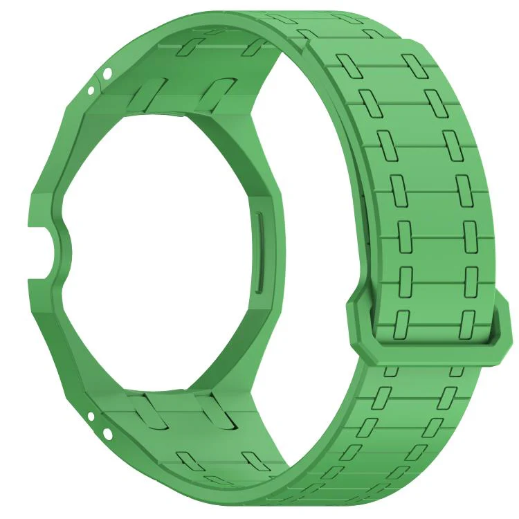 For Swatch Royal Pop Integrated Three O Clock Side Magnetic Silicone Watch Band(Grass Green) - Image 4