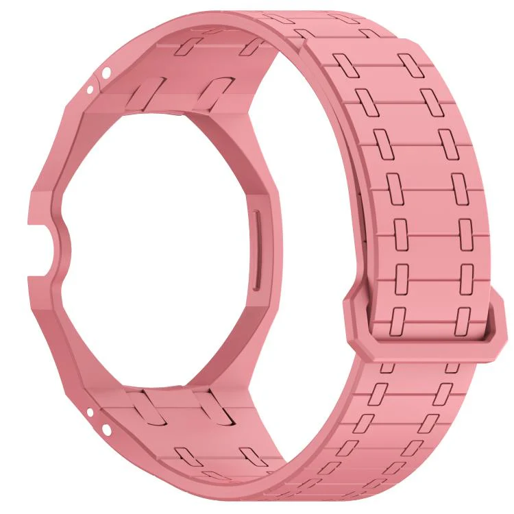 For Swatch Royal Pop Integrated Three O Clock Side Magnetic Silicone Watch Band(Pink) - Image 4