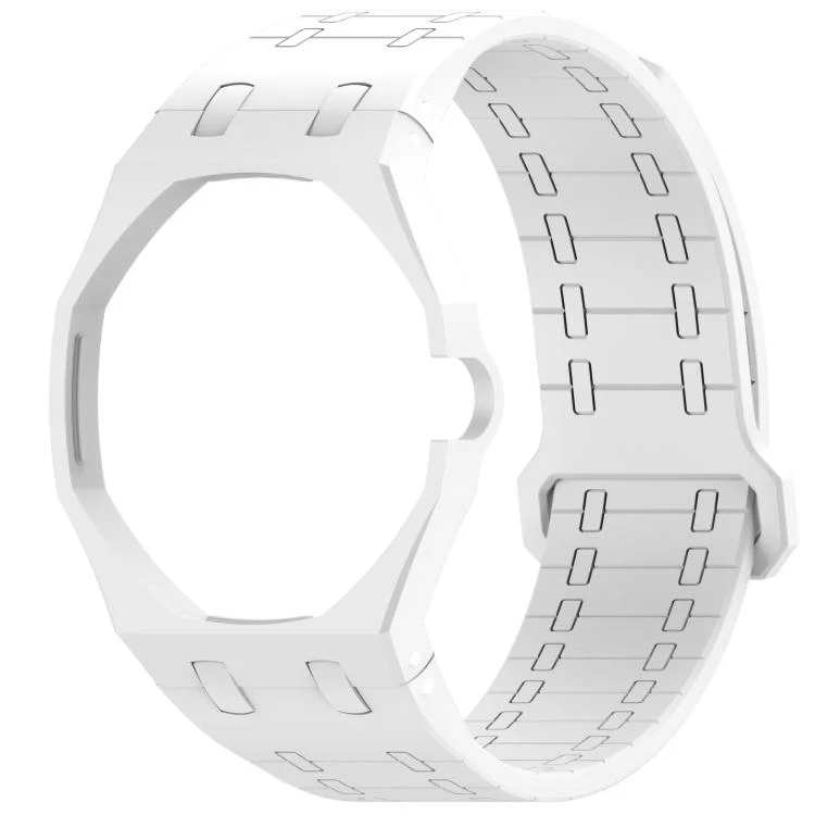 For Swatch Royal Pop Integrated Three O Clock Side Magnetic Silicone Watch Band(White) - Image 2