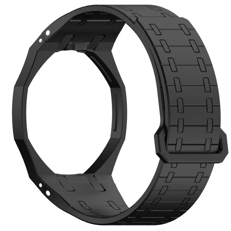 For Swatch Royal Pop Integrated Twelve O Clock Side Magnetic Silicone Watch Band(Black) - Image 4