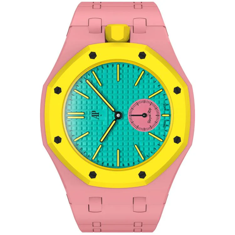 For Swatch Royal Pop Integrated Twelve O Clock Side Magnetic Silicone Watch Band(Pink) - Image 6